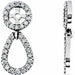 Ladies Natural Diamond Earring Jackets — 14K White Gold