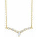 Ladies Natural Diamond V Necklace (I1, GHI) — 14K Yellow Gold