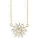 Ladies Natural Diamond Vintage-Inspired Necklace (I1, Ghi) — 14K Yellow Gold
