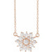 Ladies Natural Diamond Vintage-Inspired Necklace (I1, Ghi) — 14K Rose Gold