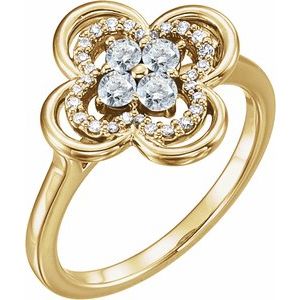Ladies Natural Diamond Ring (I1, G-H) — 14K Yellow Gold