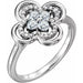 Ladies Natural Diamond Ring (I1, G-H) — 14K White Gold