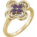 Ladies Natural Alexandrite Natural Diamond Ring (I1, G-H) — 14K Yellow Gold