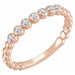 Ladies Natural Diamond Stackable Ring (I1, G-H) — 14K Rose Gold