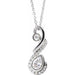 Ladies Natural Diamond Freeform Necklace (Si2-Si3, Ghi, G-H) — Sterling Silver