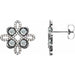 Ladies Natural Diamond Earrings — Sterling Silver