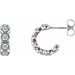 Ladies Natural Diamond Hoop Earrings (I1, G-H) — Sterling Silver
