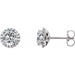 Ladies Natural Diamond Earrings — Sterling Silver