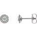 Ladies Natural Diamond Earrings — 14K White Gold