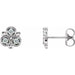 Ladies Natural Diamond Earrings — Sterling Silver