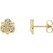 Ladies Natural Diamond Earrings — 14K Yellow Gold