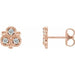 Ladies Natural Diamond Earrings — 14K Rose Gold