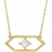 Ladies Natural Diamond Geometric Necklace (I1, Ghi) — 14K Yellow Gold