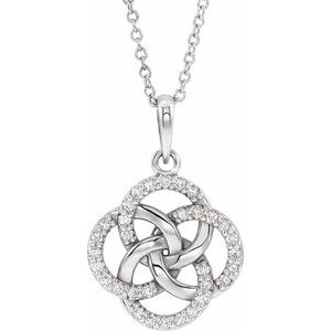Ladies Natural Diamond Five-Fold Celtic-Inspired Necklace (I1, G-H) — Sterling Silver