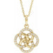 Ladies Natural Diamond Five-Fold Celtic-Inspired Necklace (I1, G-H) — 14K Yellow Gold