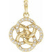 Ladies Natural Diamond Five-Fold Celtic-Inspired Pendant (I1, G-H) — 14K Yellow Gold