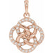 Ladies Natural Diamond Five-Fold Celtic-Inspired Pendant (I1, G-H) — 14K Rose Gold