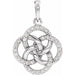 Ladies Natural Diamond Five-Fold Celtic-Inspired Pendant (Si2-Si3, G-H) — Platinum