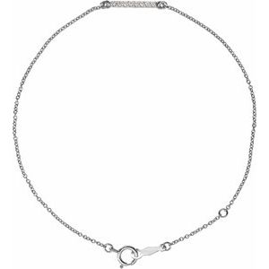 Ladies Natural Diamond Bar 6 1/2-71/ Bracelet (Si2-Si3, G-H) — Platinum