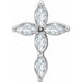 Ladies Natural Diamond Cross Pendant (Si2-Si3, Ghi) — Platinum