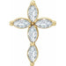 Ladies Natural Diamond Cross Pendant (I1, Ghi) — 14K Yellow Gold