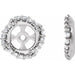 Ladies Natural Diamond Halo-Style Earring Jackets — 14K White Gold