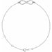 Ladies Natural Diamond Infinity-Inspired 6 1/2-7 1/ Bracelet (Si2-Si3, G-H) — Platinum