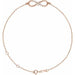 Ladies Natural Diamond Infinity-Inspired 6 1/2-7 1/ Bracelet (I1, G-H) — 14K Rose Gold