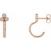 Ladies Natural Diamond Hoop Earrings (I1, G-H) — 14K Rose Gold
