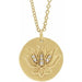Ladies Natural Diamond Lotus Necklace (I1, G-H) — 14K Yellow Gold