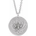 Ladies Natural Diamond Lotus Necklace (I1, G-H) — Sterling Silver