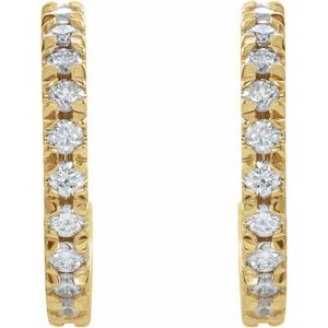 Lab-Grown Diamond French-Set Hoop Earrings