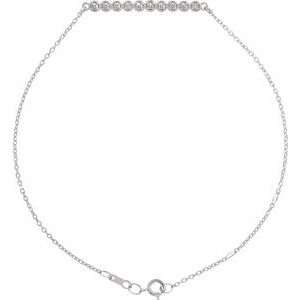 Ladies Natural Diamond Bar 6 1/2-7 1/ Bracelet (Si2-Si3, G-H) — Platinum
