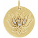 Ladies Natural Diamond Lotus Pendant — 14K Yellow Gold