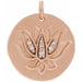 Ladies Natural Diamond Lotus Pendant — 14K Rose Gold