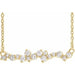Ladies Natural Diamond Scattered Bar Necklace (I1, G-H) — 14K Yellow Gold