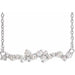 Ladies Natural Diamond Scattered Bar Necklace (I1, G-H) — Sterling Silver