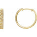 Ladies Natural Diamond Geometric 19.4 mm Hoop Earrings (I1, H+) — 14K Yellow Gold