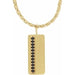 Ladies Natural Black Diamond Geometric Necklace (Opaque, Black) — 14K Yellow Gold