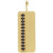Ladies Natural Black Diamond Pendant (Opaque, Black) — 14K Yellow Gold