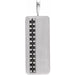 Ladies Natural Black Diamond Pendant (Opaque, Black) — Sterling Silver