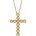 Ladies Natural Diamond Cross Necklace (I1, G-H) — 14K Yellow Gold