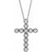 Ladies Natural Diamond Cross Necklace (Si2-Si3, G-H) — Platinum