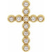 Ladies Natural Diamond Cross Pendant (I1, G-H) — 14K Yellow Gold