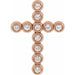 Ladies Natural Diamond Cross Pendant (I1, G-H) — 14K Rose Gold