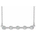Ladies Natural Diamond Bezel-Set Bar Necklace (Si2-Si3, G-H) — Platinum