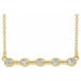 Ladies Natural Diamond Bezel-Set Bar Necklace (I1, G-H) — 14K Yellow Gold
