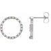 Ladies Natural Diamond Geometric Earrings — Sterling Silver