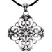 Ladies Natural Diamond Filigree Necklace (I2, G-H) — Sterling Silver