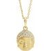 Ladies Natural Diamond Buddha Necklace (I1, G-H) — 14K Yellow Gold